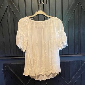 Angie White Off-Shoulder Blouse